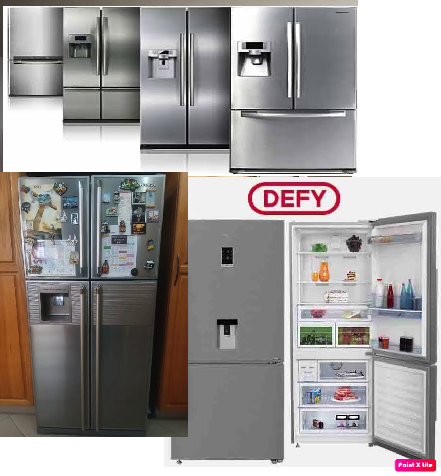 Stainless steel refrigerator in a modern kitchen